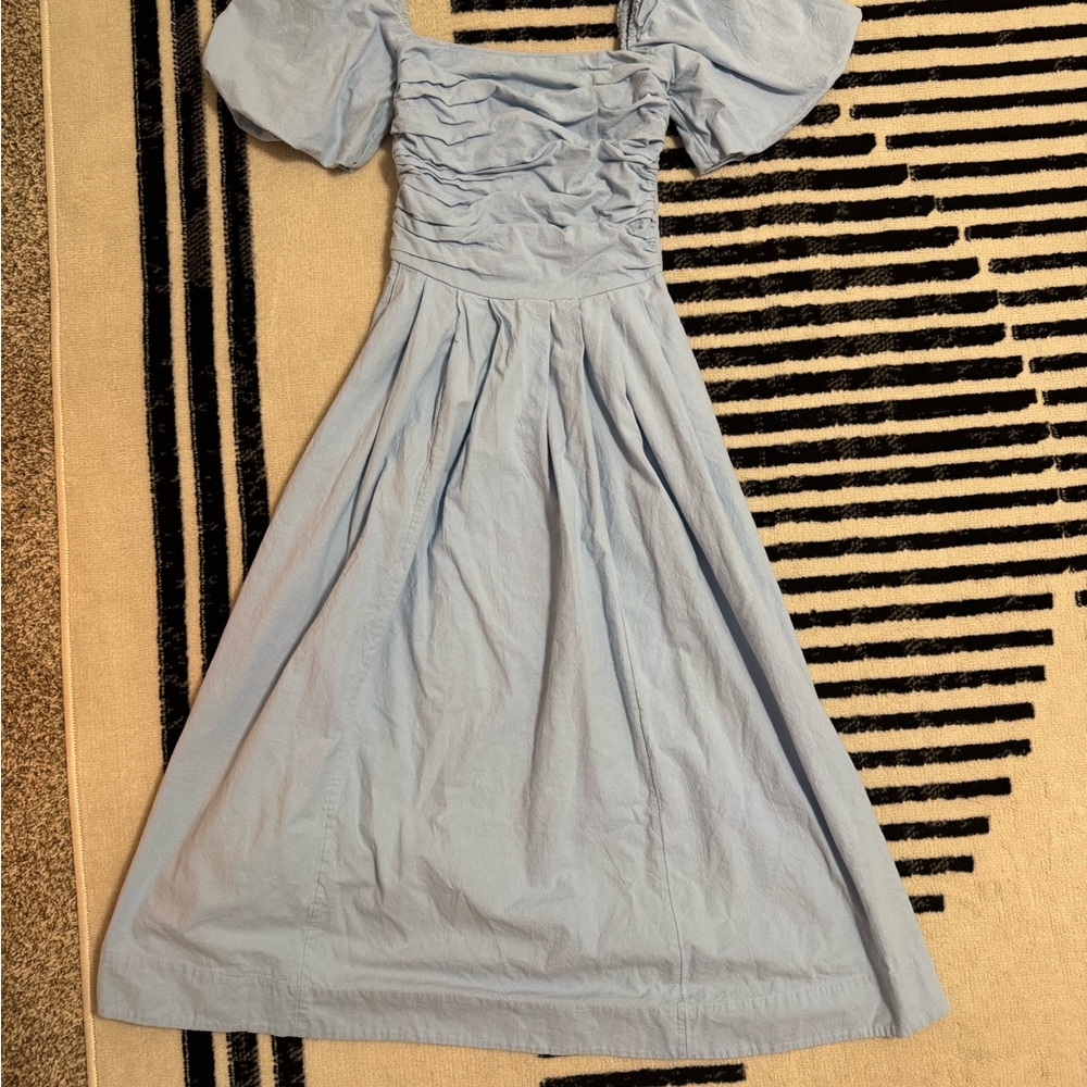 Free People Ain't She A Beaut Midi Dress- Blue